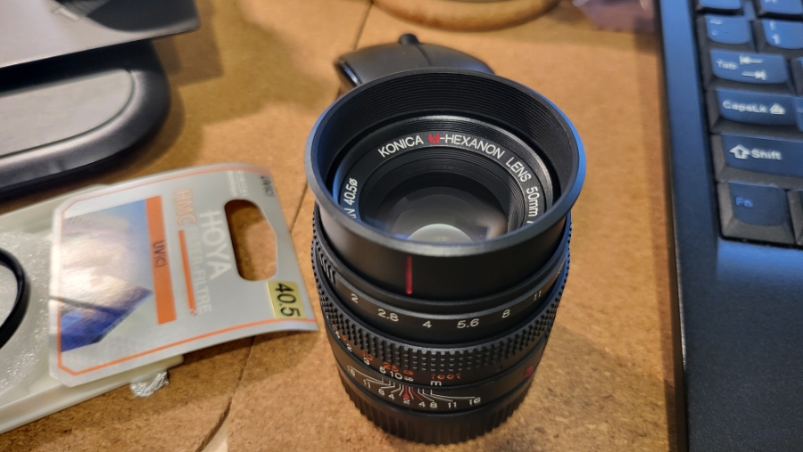 라이카 바디에 맞는 코니카 헥사논 50mm f2 필터 끼우기~