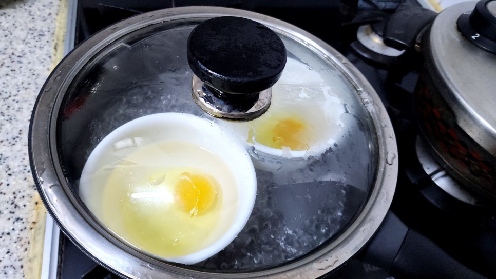 수란 만드는법 다이어트 계란후라이 만드는방법 사과샐러드 가벼운 아침샐러드