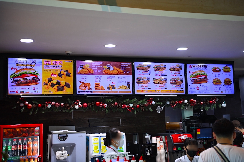 다낭 국제 공항 식당 라운지 햄버거 맛집 버거킹 후기 가격 뷰 좋다