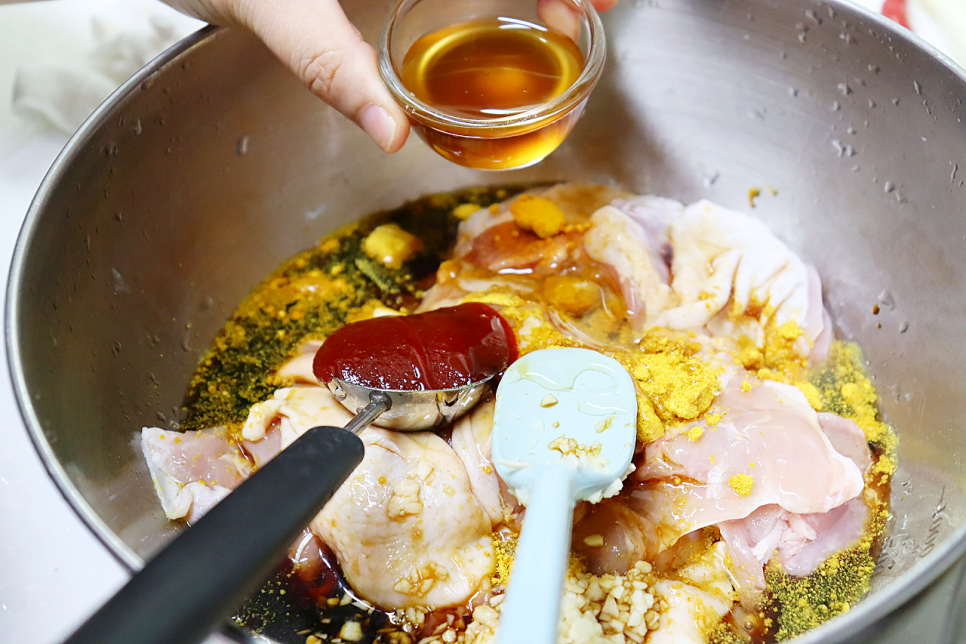 닭갈비 레시피 닭다리 정육 닭갈비 양념장 만들기 재료 야식 메뉴 추천