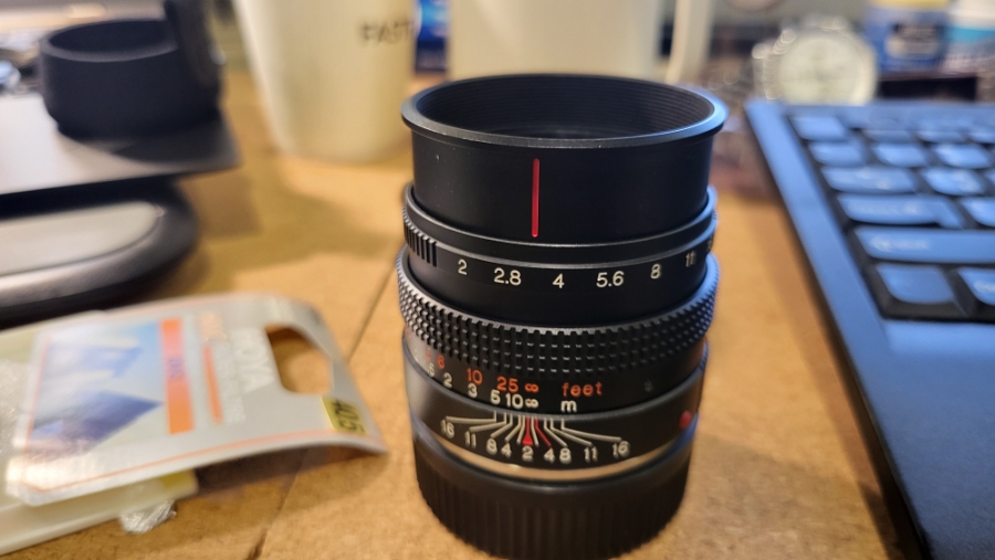 라이카 바디에 맞는 코니카 헥사논 50mm f2 필터 끼우기~