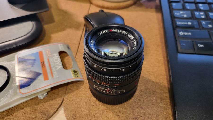 라이카 바디에 맞는 코니카 헥사논 50mm f2 필터 끼우기~