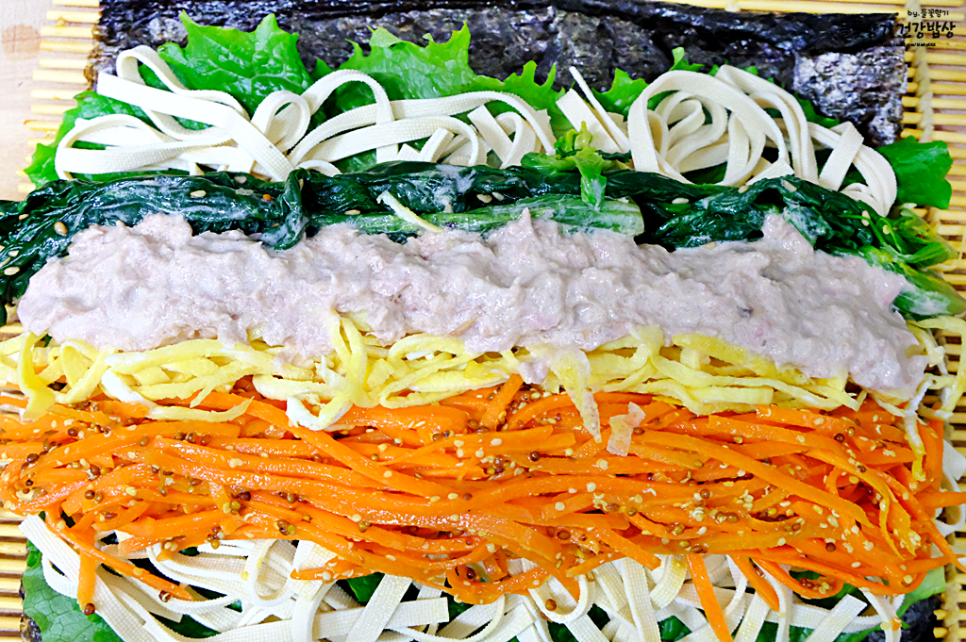 두부면 요리 밥없는 다이어트 김밥 당근계란김밥 두부면 먹는법