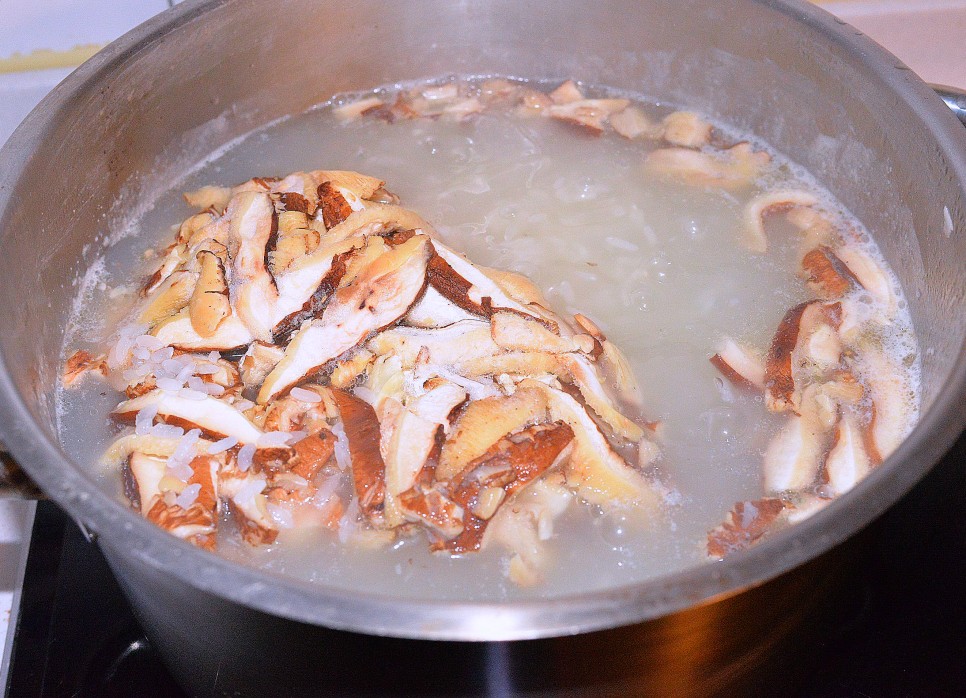 찹쌀 닭죽 끓이는법 닭죽 레시피 만들기 표고버섯 닭죽 끓이기 찹쌀죽 죽종류