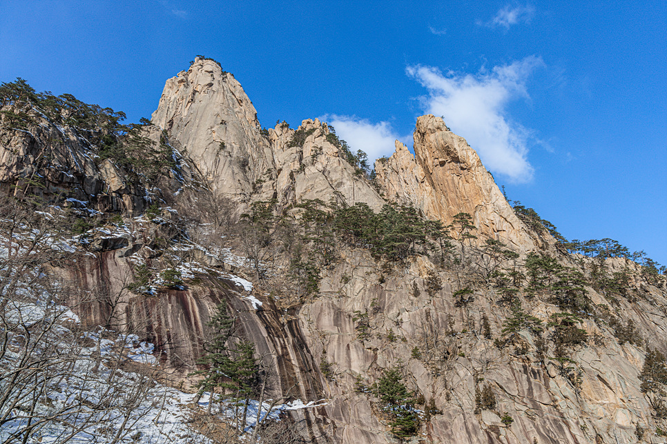 설악산 국립공원 겨울 산행 추천 신흥사 비선대 금강굴