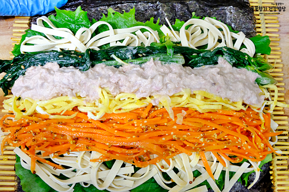 두부면 요리 밥없는 다이어트 김밥 당근계란김밥 두부면 먹는법