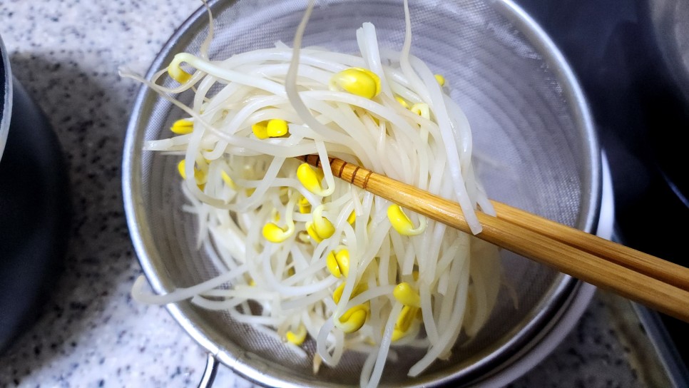 전기 압력밥솥 콩나물밥 만드는법 간장 양념장 만들기 콩나물 데치는시간