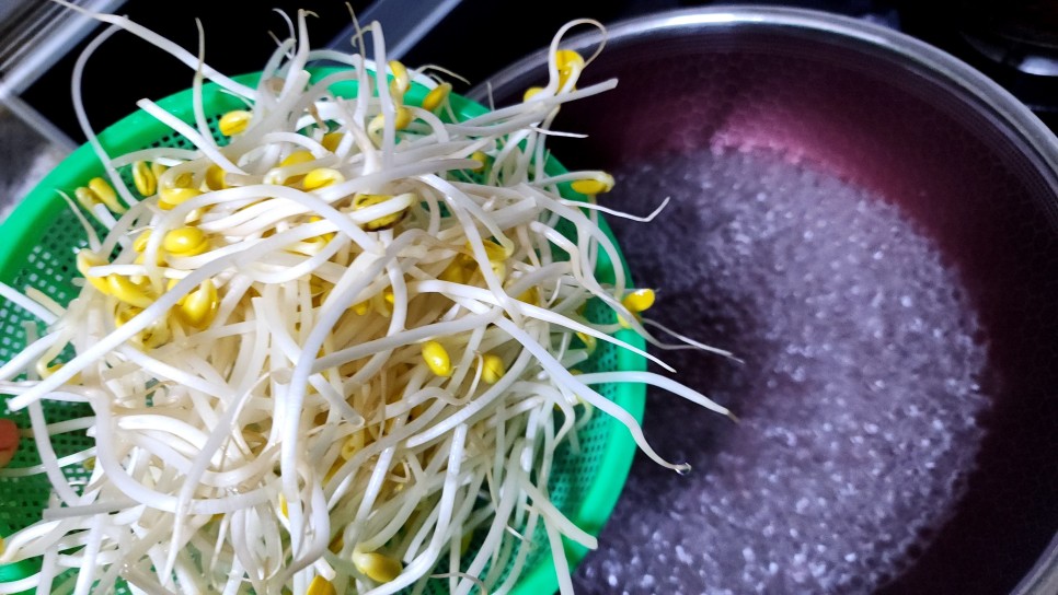 전기 압력밥솥 콩나물밥 만드는법 간장 양념장 만들기 콩나물 데치는시간