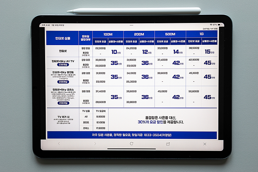sk kt lg 저렴한 알뜰 인터넷 사은품 티비결합상품 요금제 종류 비교사이트