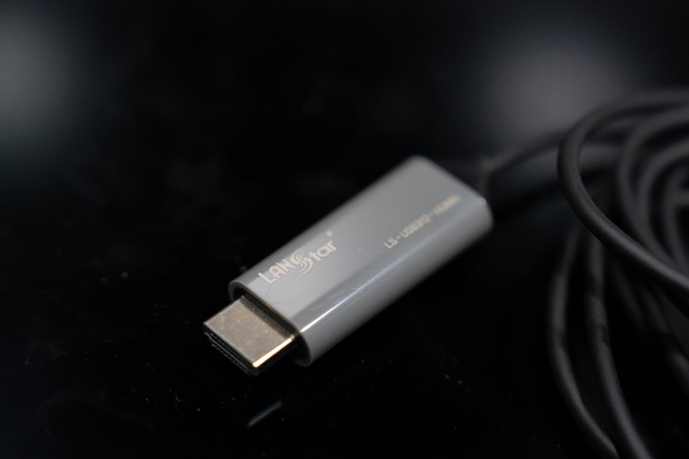맥북 모니터 연결 / 랜스타 미러링케이블 HDMI to USB-C