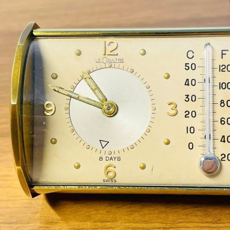 탁자 위에 명품~ 예거르쿨트르의 탁상 시계 및 온도계, 기압계
