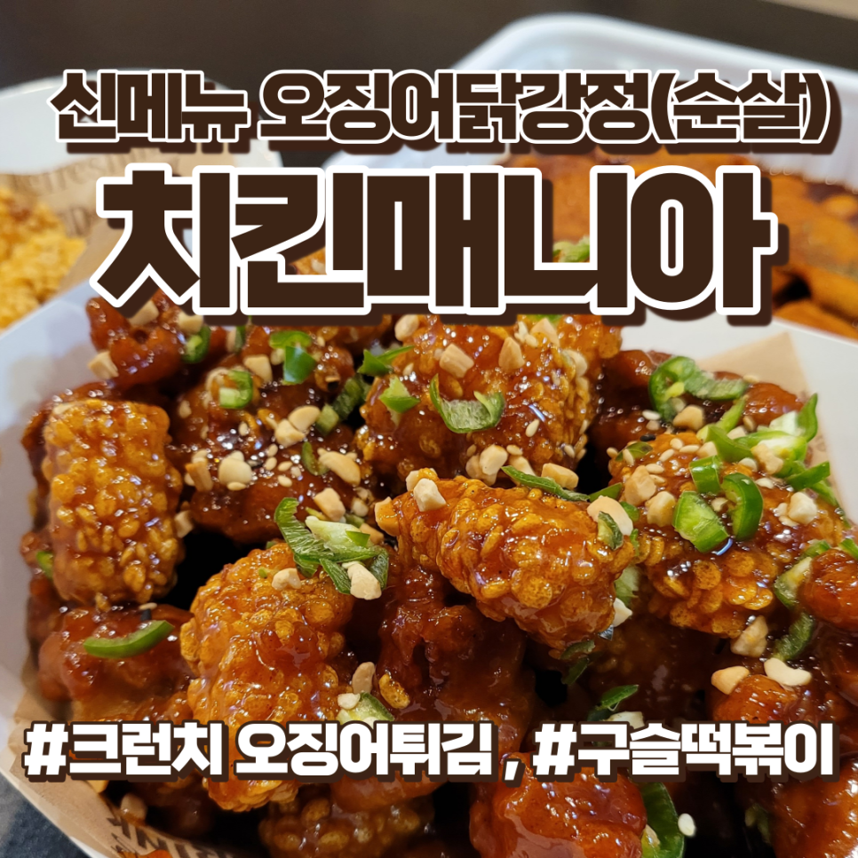 치킨 신메뉴 추천, 치킨매니아 오징어닭강정, 창원 중앙동 치킨맛집