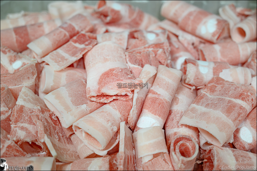 대패삼겹 숙주볶음 돼지고기 냉동 대패 삼겹살 요리