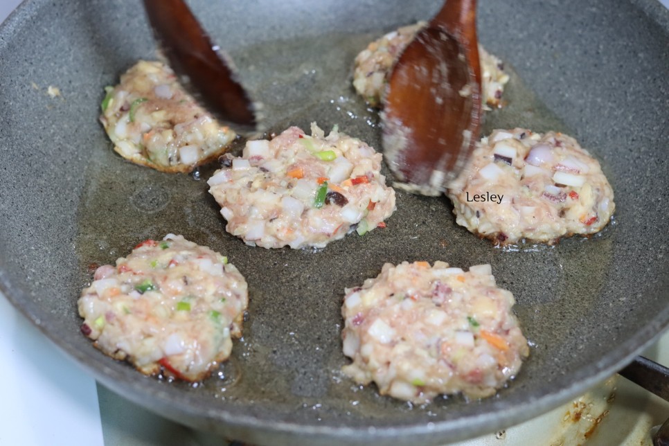 돼지고기 동그랑땡 만들기 해물 오징어 동그랑땡 반죽 명절음식