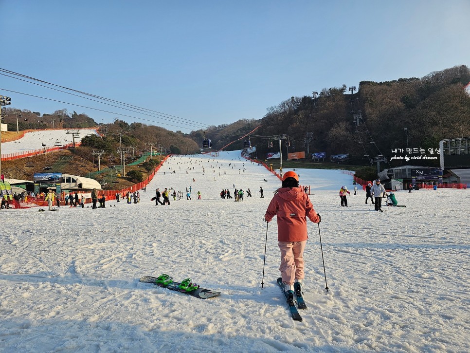 강원도 홍천 비발디파크 스키장 스키소년단 눈높이 맞춤 스키강습