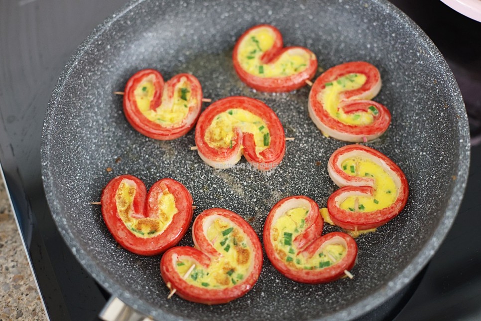 하트 맛살전 만드는 법 게맛살전 명절전 종류