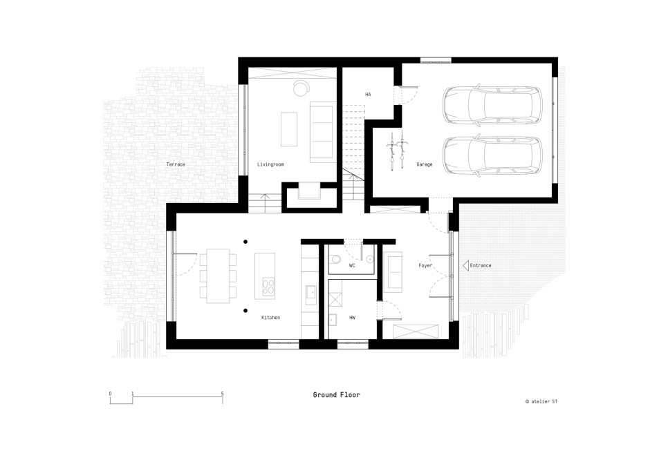 듀플렉스? 땅콩주택 탈을 쓴 단독주택, Duplex by Atelier st + Gesellschaft von Architekten mbH