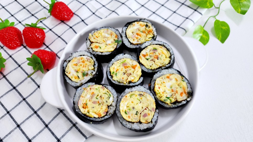 계란말이 김밥 간단 점심도시락 키토김밥 만들기 초간단 계란말이 레시피