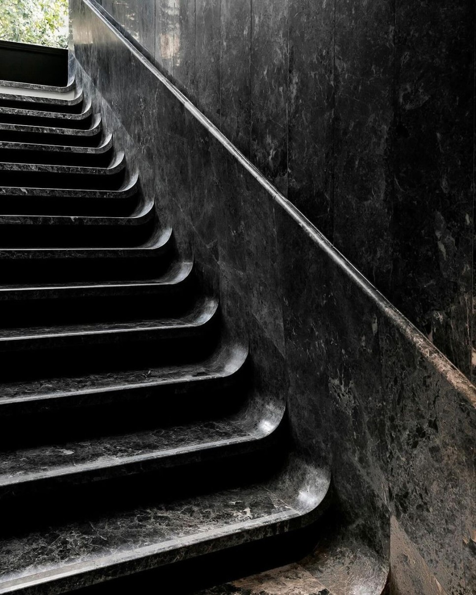 실내 계단 높이 난간 우아한 대리석 계단 디자인