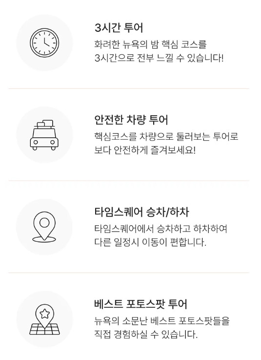 뉴욕여행 타임스퀘어 브루클린 다보는 뉴욕 야경 투어 코스