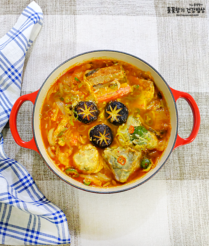 모둠전찌개 만드는 법 김치 전찌개 만들기 잡탕찌개