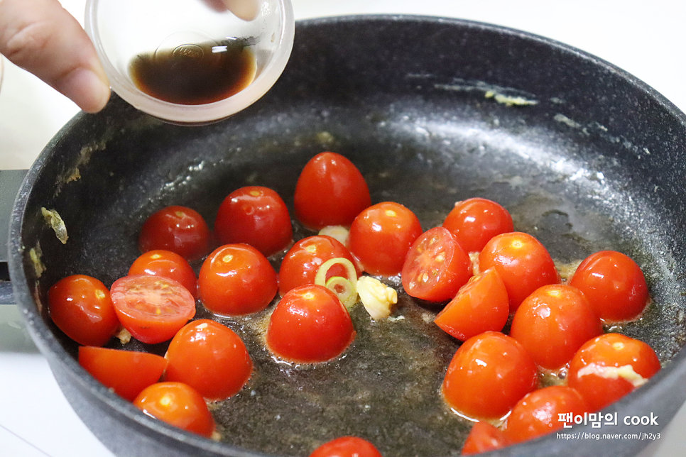 방울 토마토 계란볶음 레시피 토달볶음 토마토달걀볶음 스크랩블에그 만들기