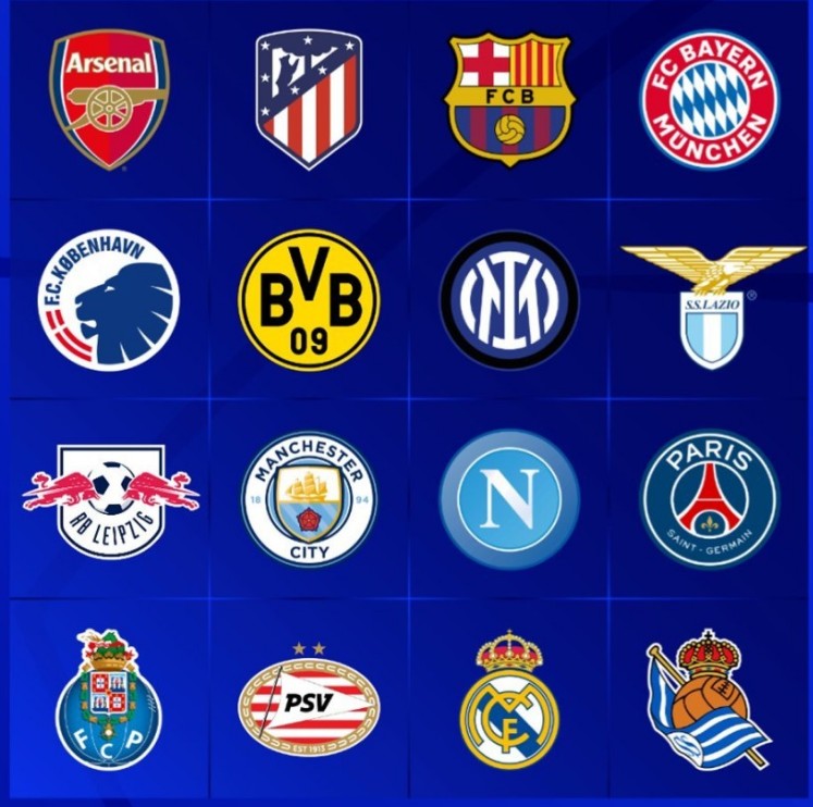 23-24 UEFA 챔피언스리그 16강 일정 챔스 대진표 해외축구중계