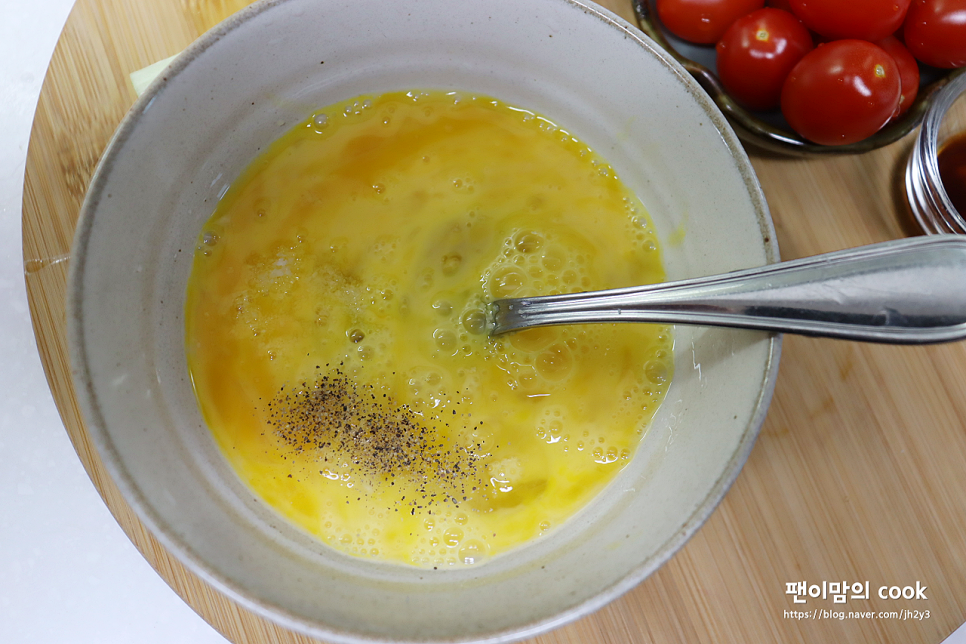 방울 토마토 계란볶음 레시피 토달볶음 토마토달걀볶음 스크랩블에그 만들기