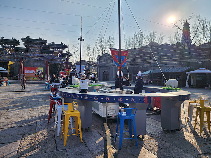 중국 관광지 북경 고북수진 첫 중국 맥주와 만두