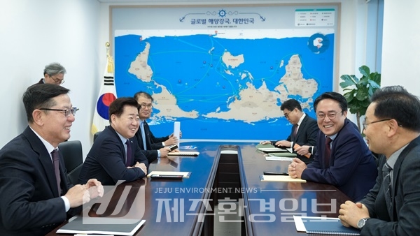 제주도, 강도형 해양수산부 장관에 해상물류비 등 주요 국비사업 지원 요청