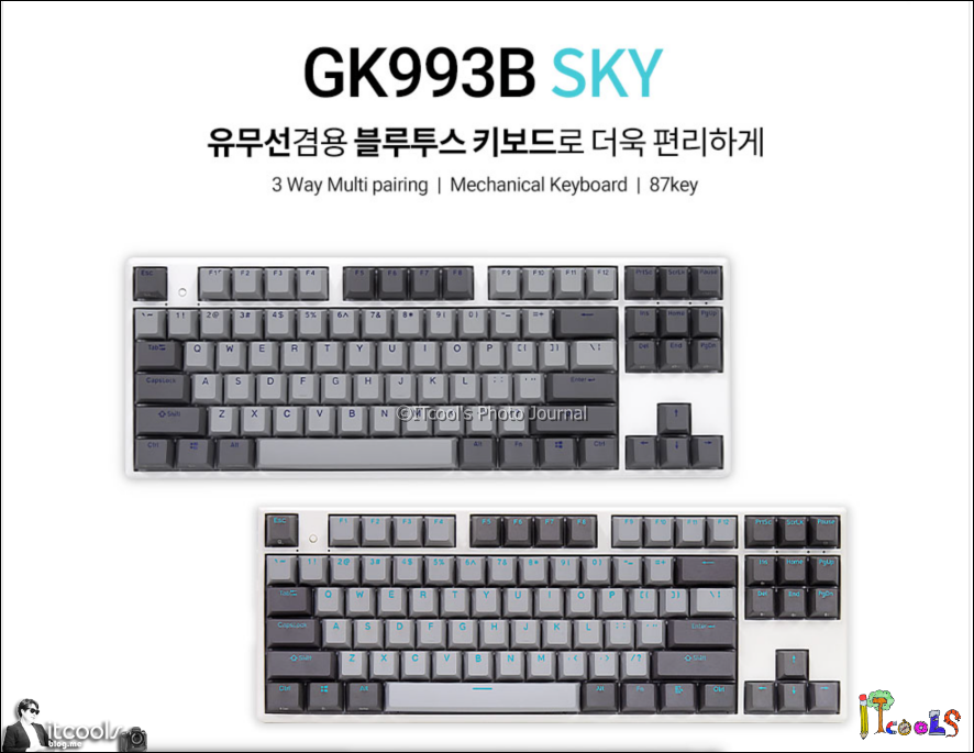 텐키리스의 매력을 담은 한성 GK993B SKY 기계식 키보드