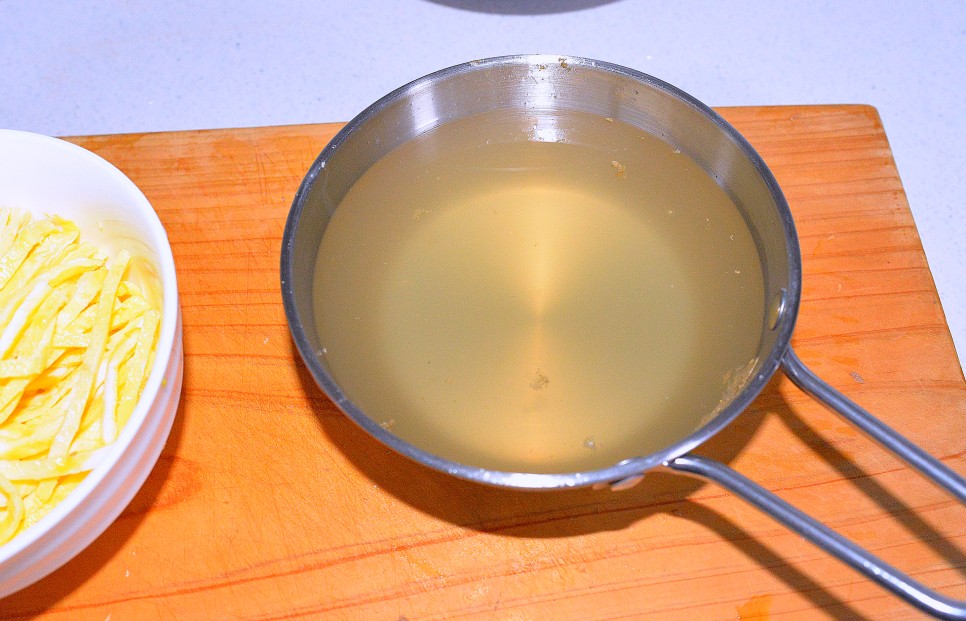 따뜻한 도토리묵밥 만들기 도토리 온묵밥 도토리 묵사발 만들기