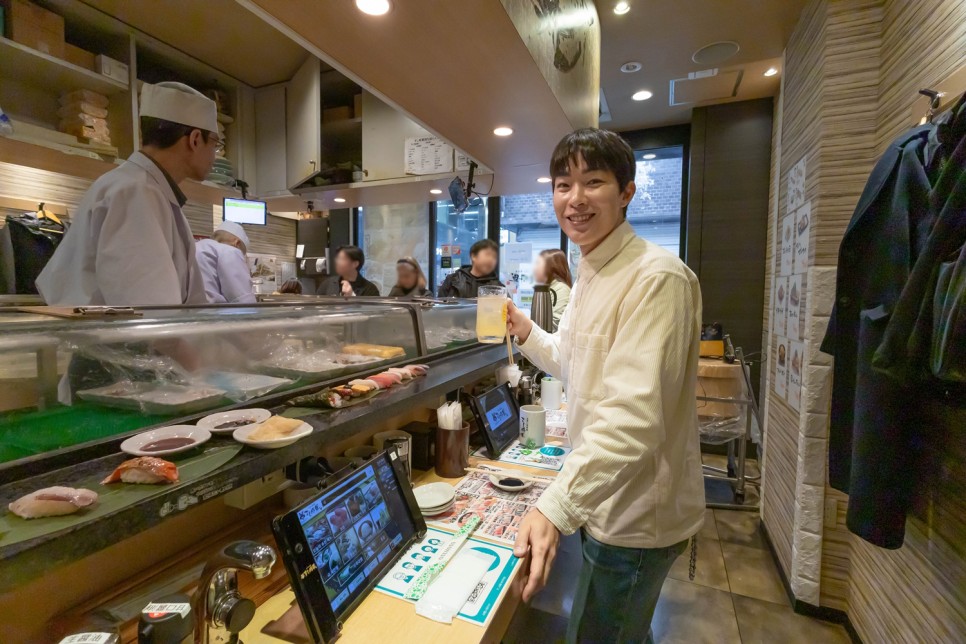 일본 후쿠오카 텐집 맛집  서서 먹는 가성비 후쿠오카 스시 추천