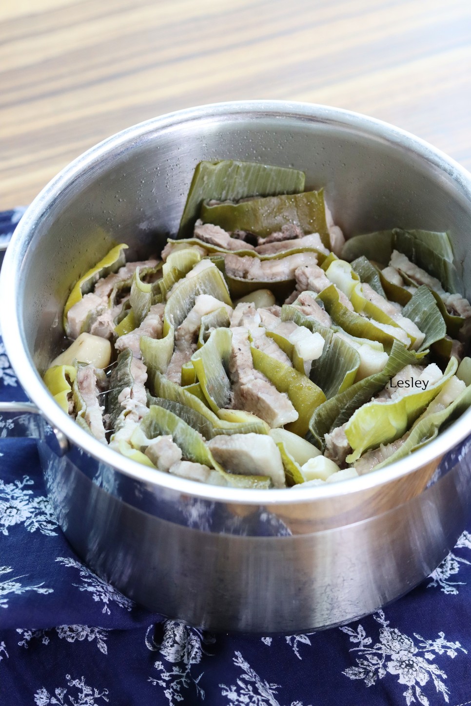 편스토랑 윤유선 대파 수육 맛있게 삶는법 무수분 삼겹살 수육 삶기