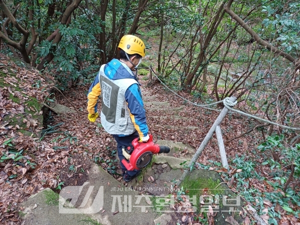제주자연문화재돌봄센터 ‘영창굴’ 문화재돌봄 활동 일상관리 작업 진행