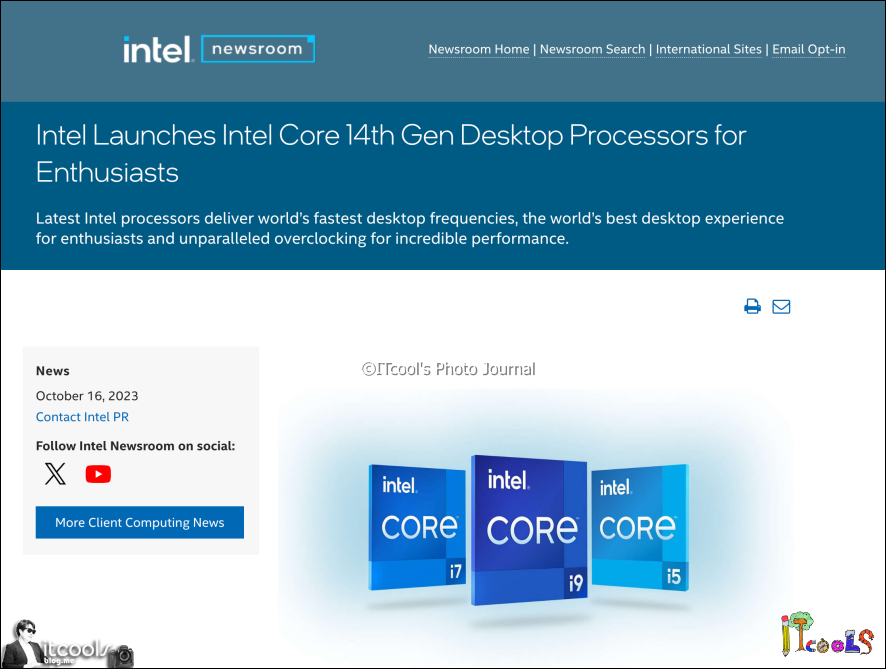 성능과 효율의 완벽한 조화: 인텔 14세대 코어 프로세서(인텔CPU) 출시 소식