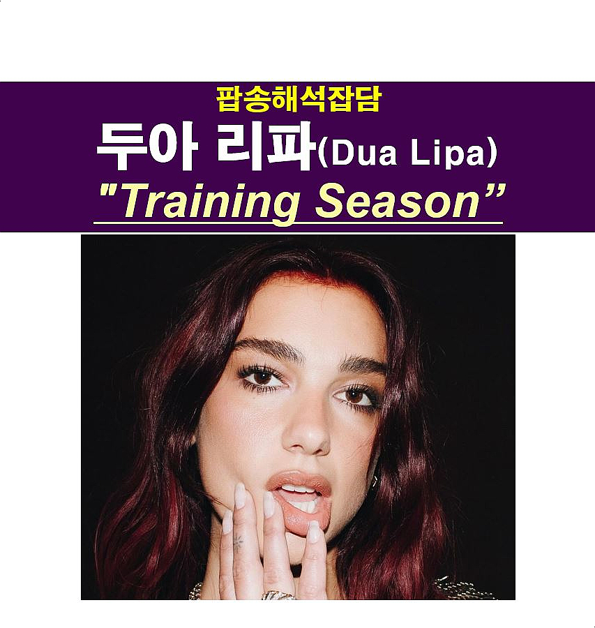 팝송해석잡담::두아 리파(Dua Lipa) "Training Season" 예상보다 더 좋은