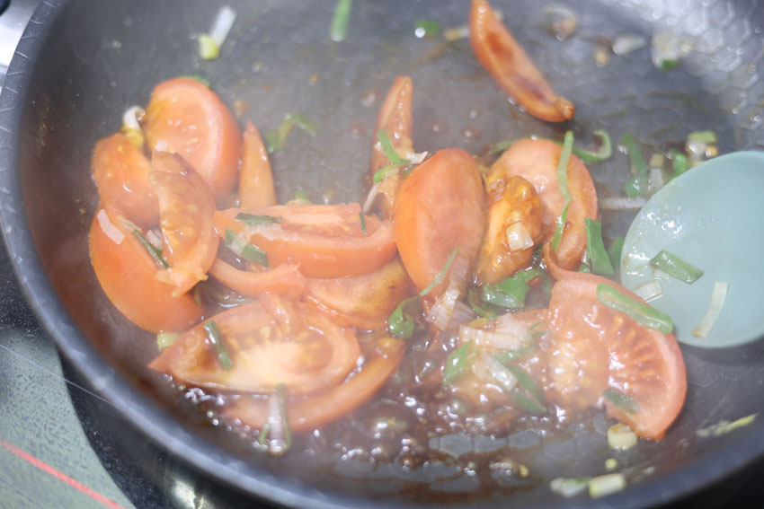 토마토 계란볶음 레시피 중국식 토달볶 굴소스 토마토달걀볶음