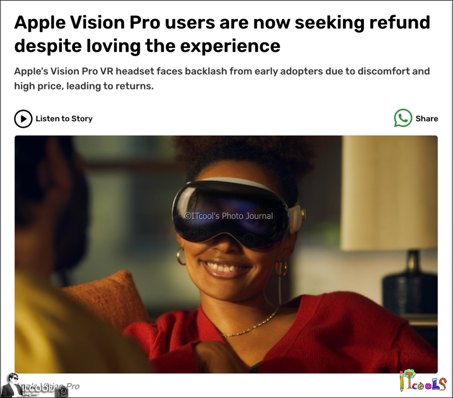 애플 비전 프로: 묻지마 환불로 드러난 사용자의 불편과 기대