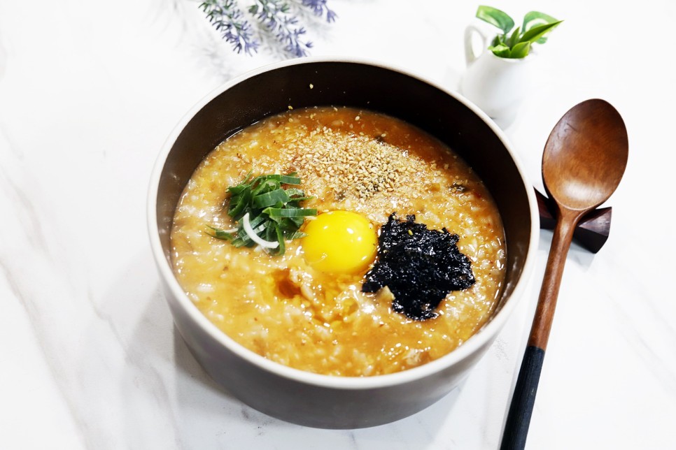 김치죽 끓이는법 해장음식 신김치 찬밥요리 아침 메뉴