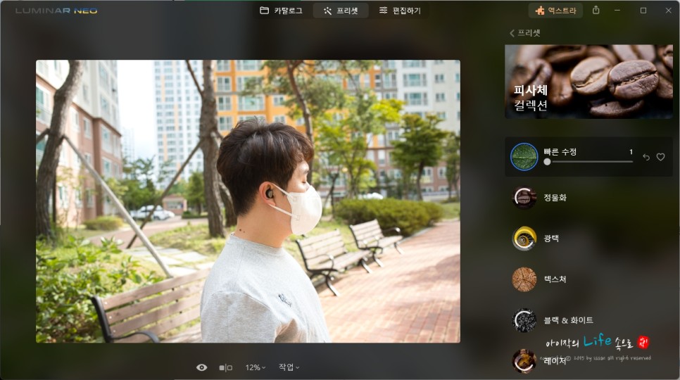 사진 관리 프로그램 LUMINAR NEO 편집과 AI기능 사용후기