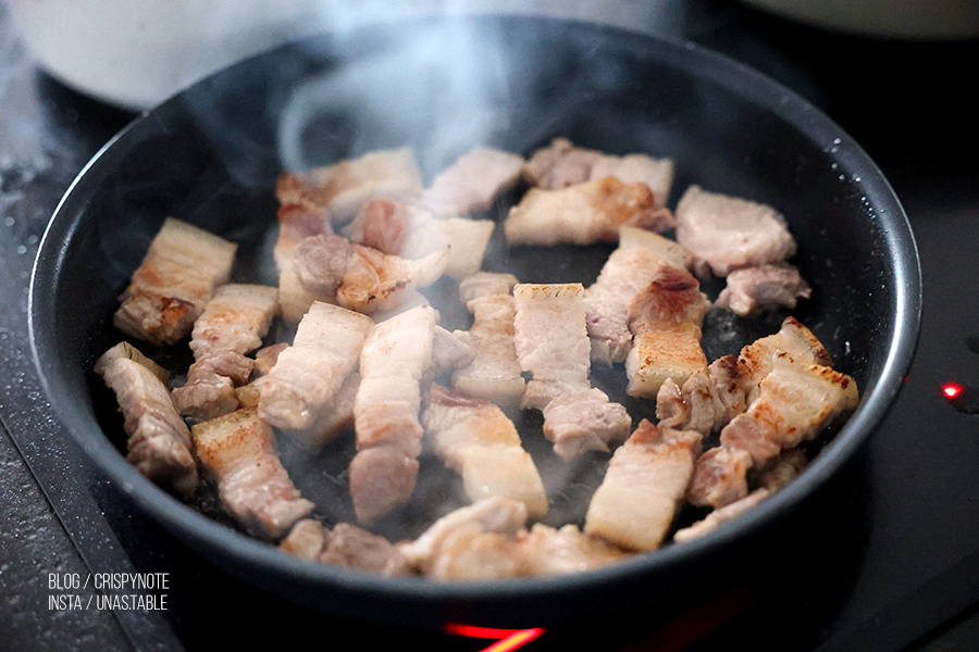 흑돼지 삼겹살요리 꽈리고추 삼겹살볶음 쫀득한 오겹살요리