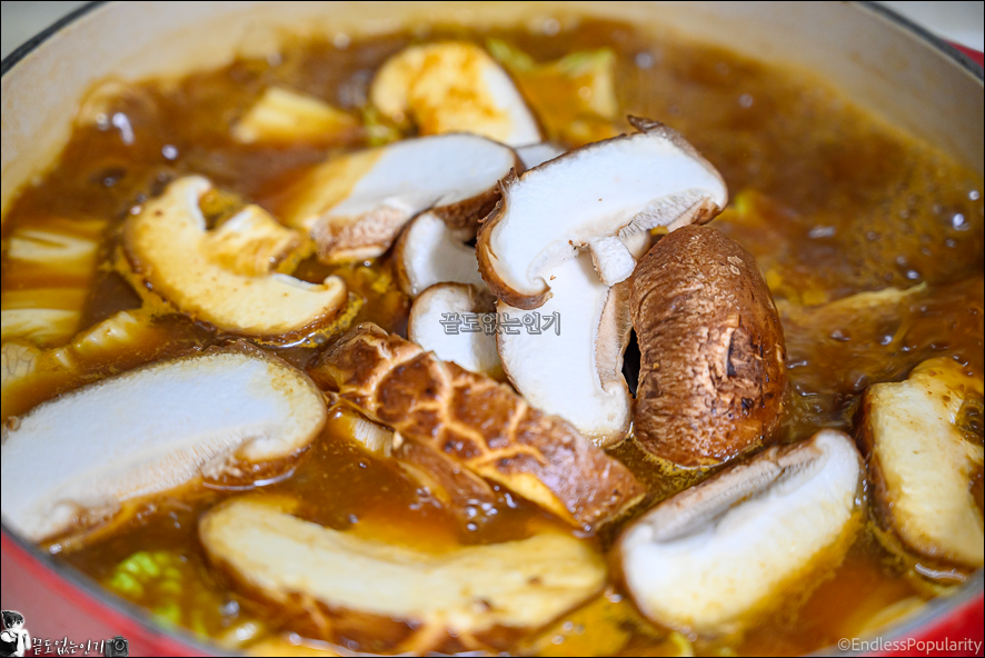 간단 된장찌개 두부 감자 표고버섯 된장찌개 맛있게 끓이는법