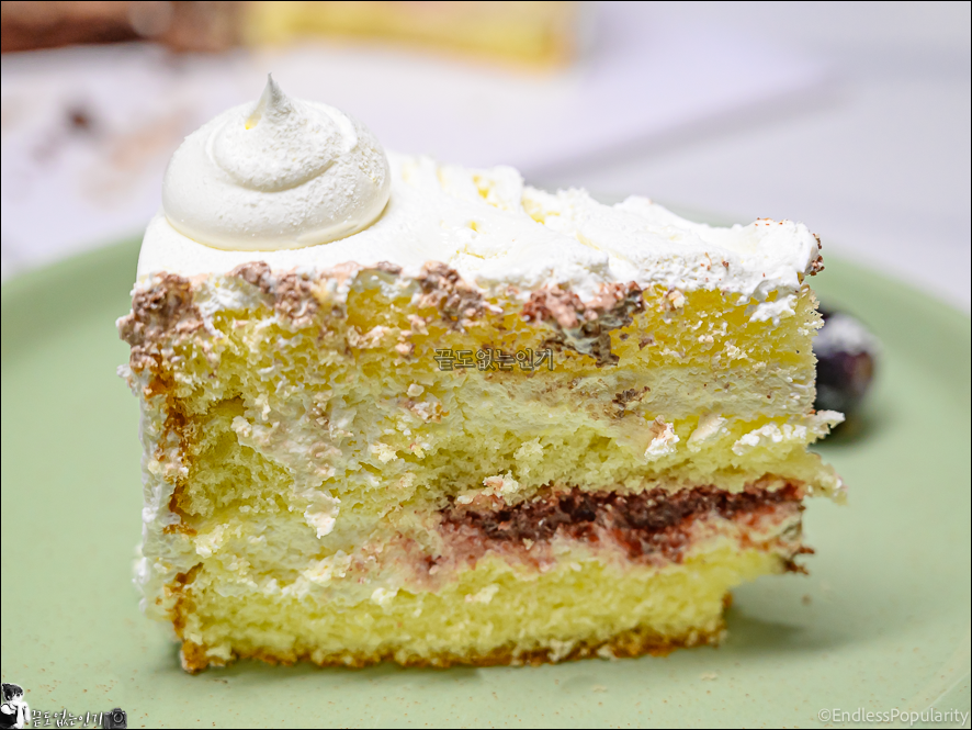파리바게크 생크림 케이크 초코 과일케이크 반반
