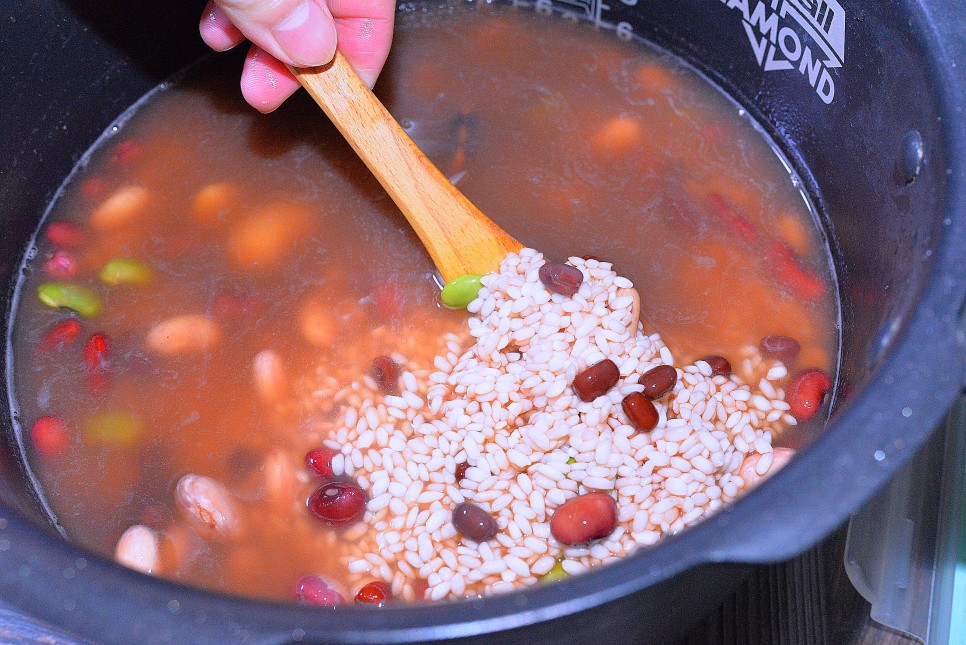 정월대보름음식 보름나물 묵나물  전기밥솥 찰밥 팥찰밥  만들기 만드는법