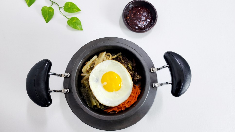 한그릇요리 나물비빔밥 고추장 양념장 돌솥비빔밥 만들기 비빔밥나물 곱돌솥밥