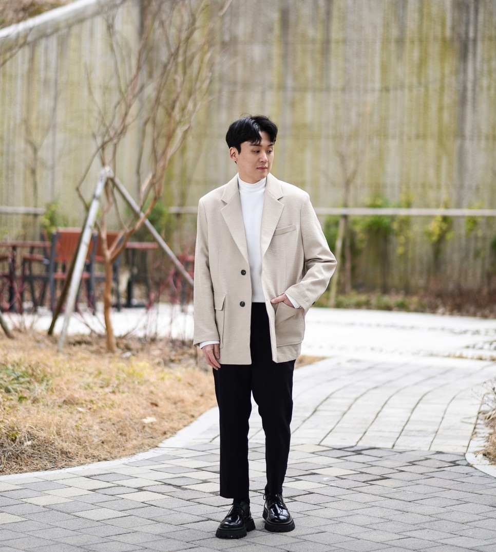 남자 오버핏 자켓 리버클래시 봄 옷 코디 데일리룩 OOTD