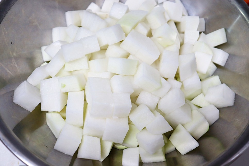 설렁탕집 깍두기 담그기 무김치 국밥집 설렁탕 깍두기 담그는법