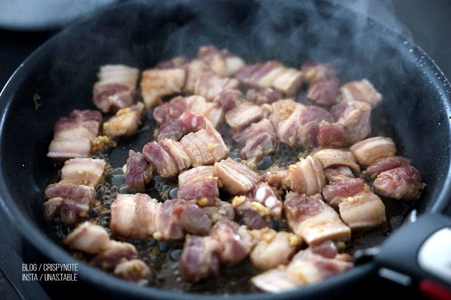 쫄깃 오겹살 덮밥 만들기 동남아풍 제주흑돼지 요리