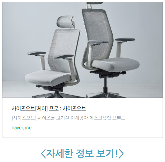 허리 편한 컴퓨터의자 내 몸에 맞추는 사이즈오브체어 맞춤 플러스 체험관 후기